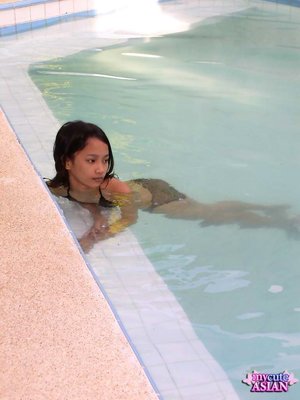 Asian in Pool Pics